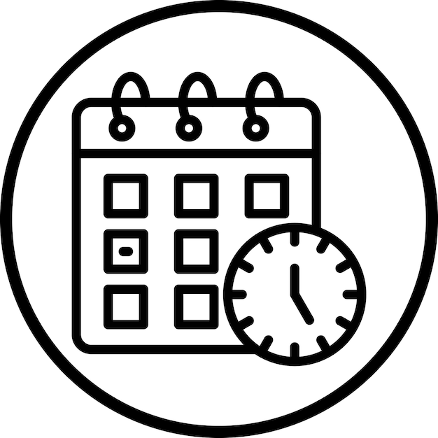 vector design schedule icon style