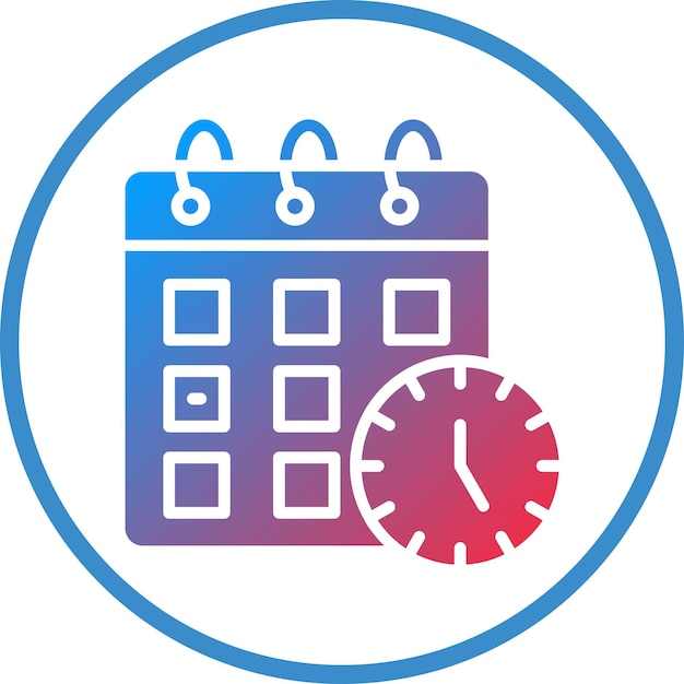 Vector Design Schedule Icon Style