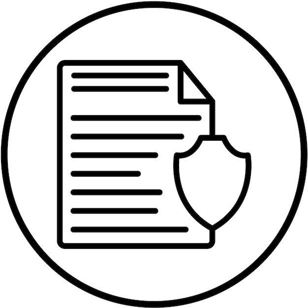 Vector Design Security Policy Icon Style