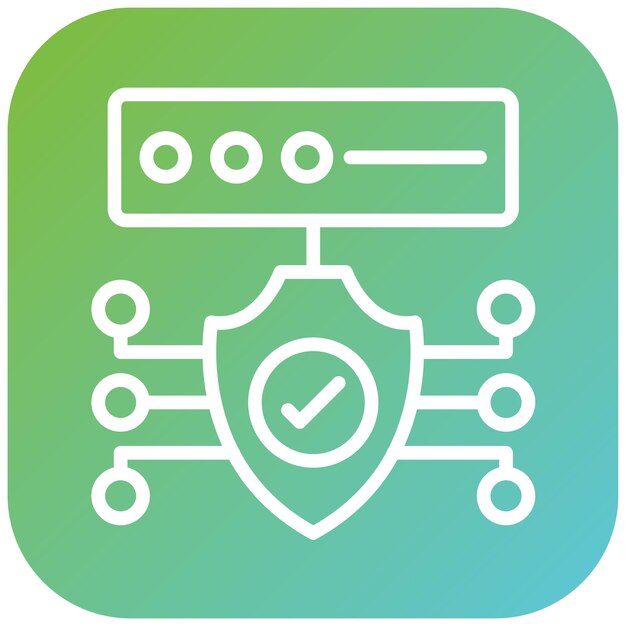 vector design security protocols icon style