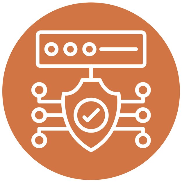 vector design security protocols icon style