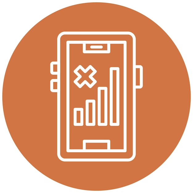 Vector Design Signal Cellular Null Icon Style