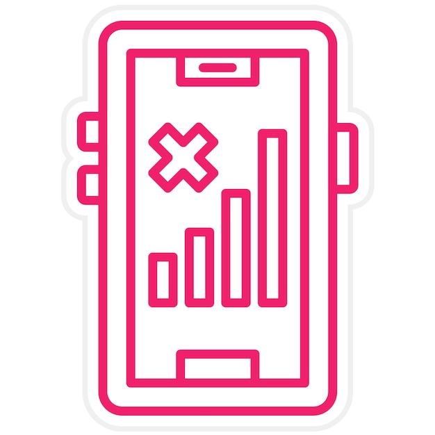 Vector Design Signal Cellular Null Icon Style