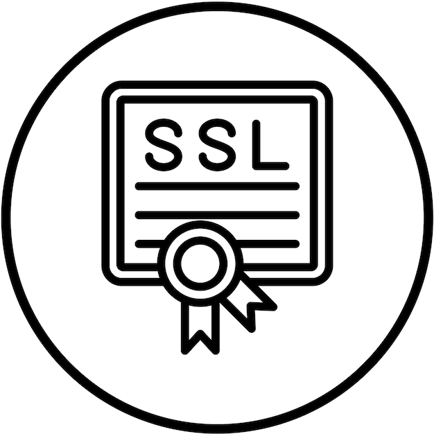Vector Design SSL Certificate Icon Style