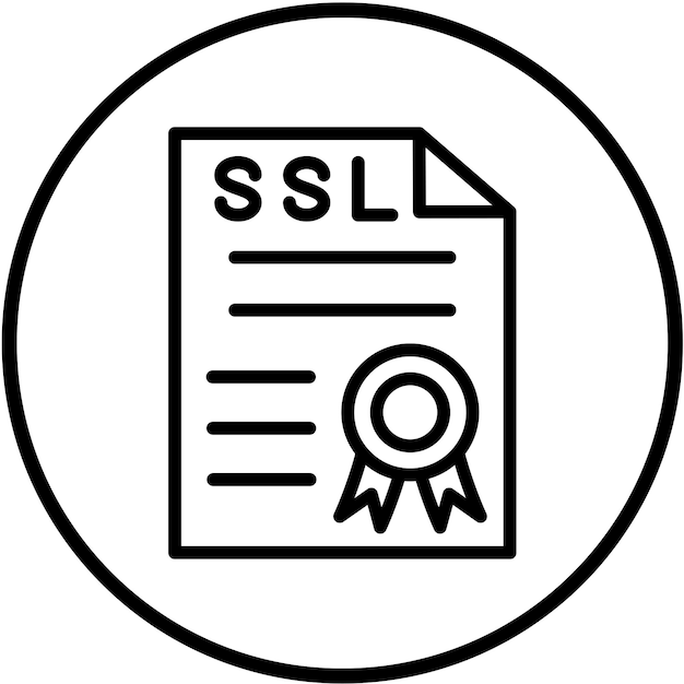 Vector Design SSL Certificate Icon Style