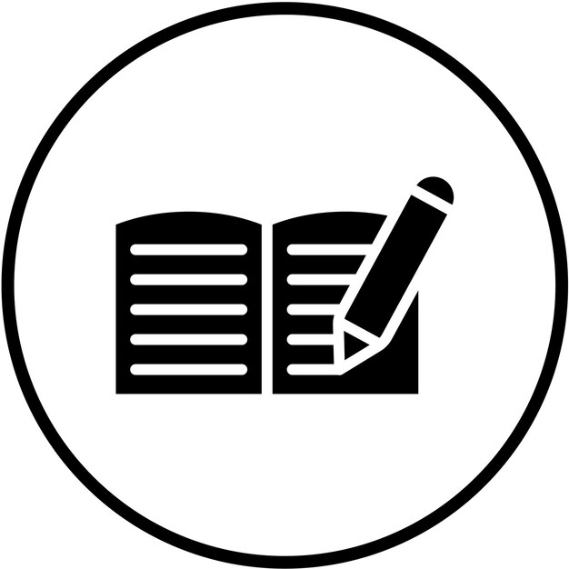 vector design student writing icon style