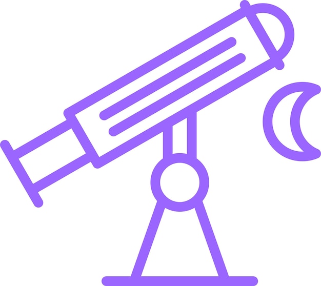 Vector Design Telescope Icon Style
