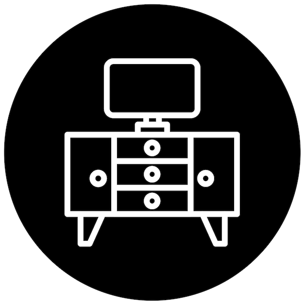 Vector Design TV Stand Icon Style