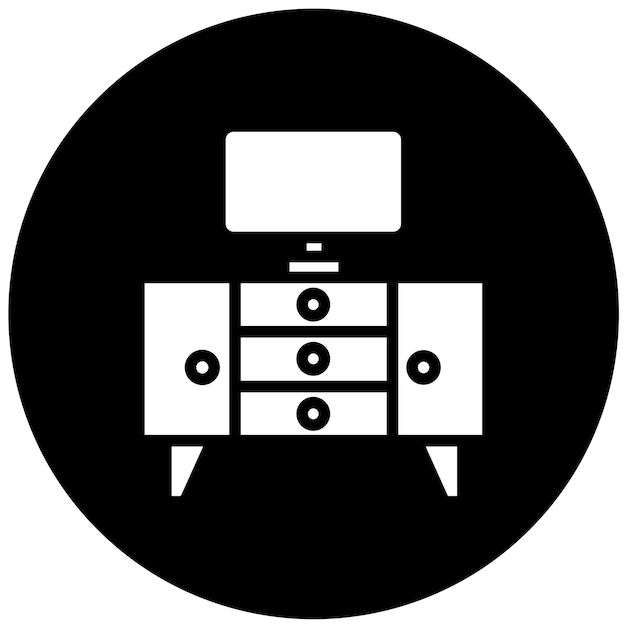 Vector Design TV Stand Icon Style