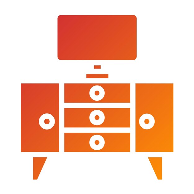 Vector Design TV Stand Icon Style