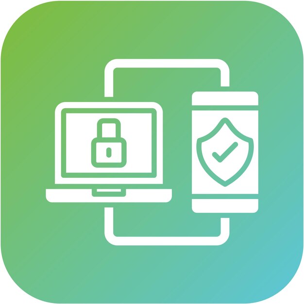 vector design two factor authentication icon style