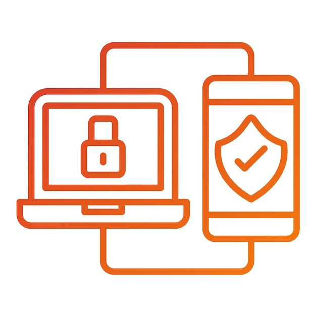 vector design two factor authentication icon style