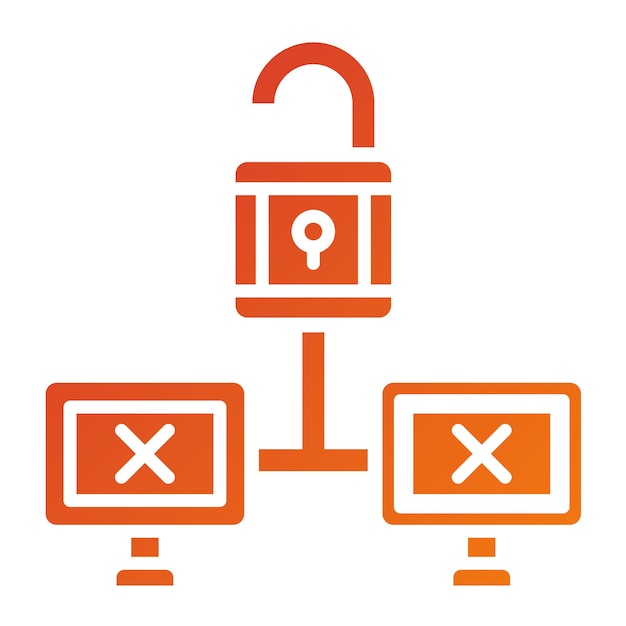 Vector Design Unsecure Icon Style