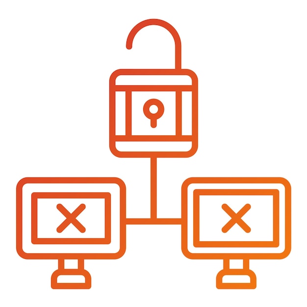 Vector Design Unsecure Icon Style