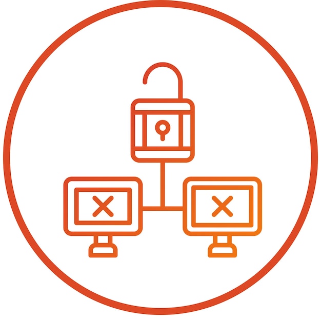 Vector Design Unsecure Icon Style