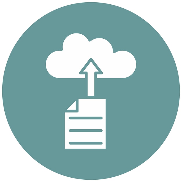 Vector Design Upload File on Cloud Icon Style