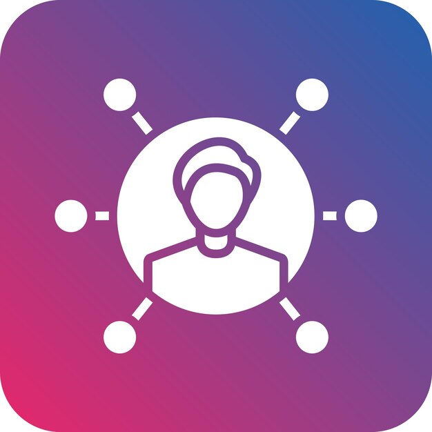 Vector Design User Connection Icon Style