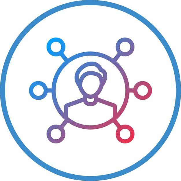 Vector Design User Connection Icon Style