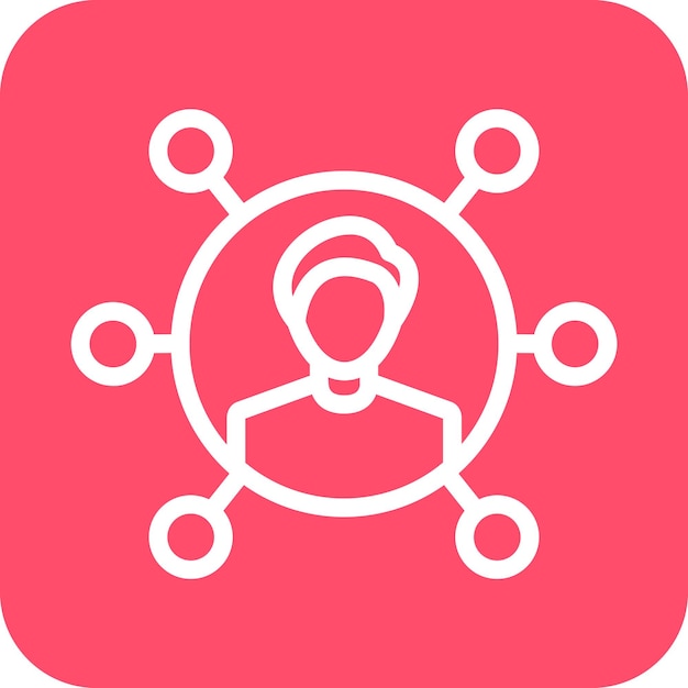 Vector Design User Connection Icon Style