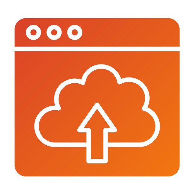 Vector Design Webpage Upload Icon Style