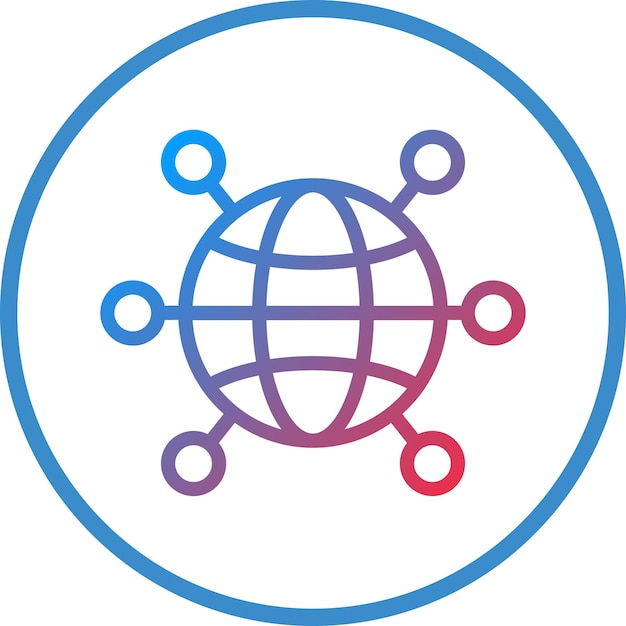 vector design worldwide network icon style