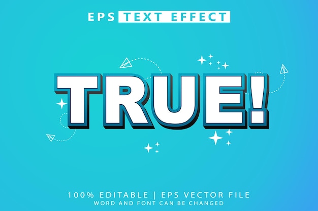 vector editable modern typography font style with a true bold text effect