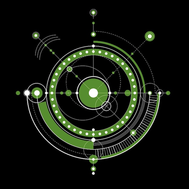 vector engineering technological background, futuristic technical plan, mechanism in green color. mechanical scheme, abstract industrial design can be used as website background.