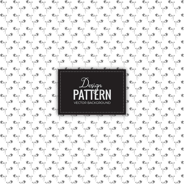 vector floral black pattern