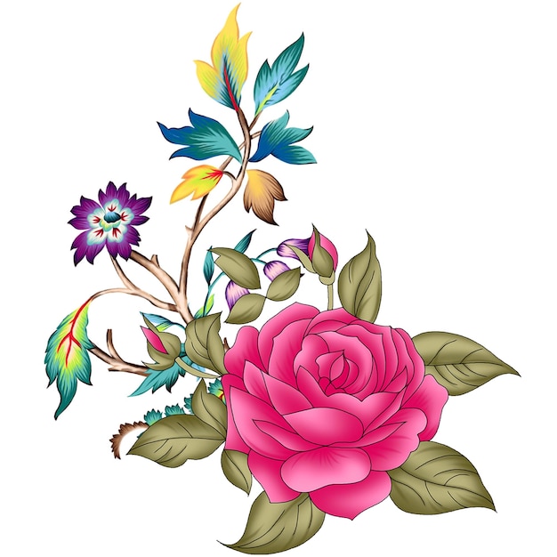 vector floral card vector beautiful bunch floral set vector illustration flower set floral