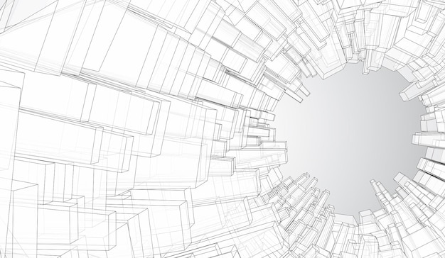 vector geometric background abstract square shapes and bends
