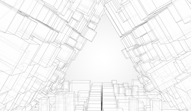 vector geometric background abstract square shapes and bends