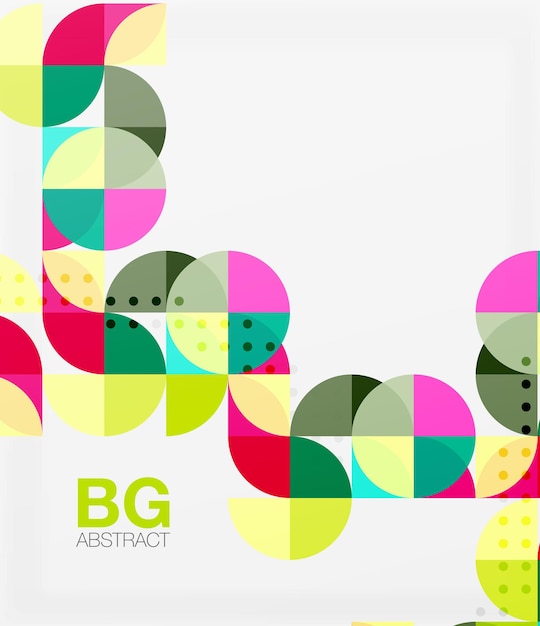 Vector geometric circle abstract background Vector template background for workflow layout diagram number options or web design