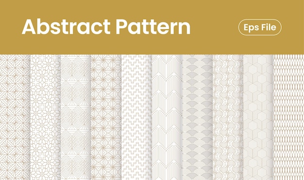 vector geometric luxury pattern set