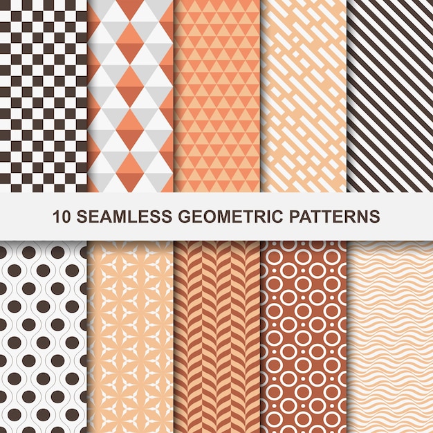 Vector geometric patterns  seamless