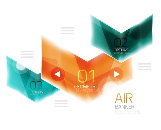 Vector glass arrows