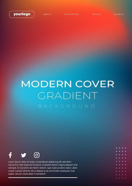 Vector Gradient Covers Dynamic Background Templates with Modern Abstract Design