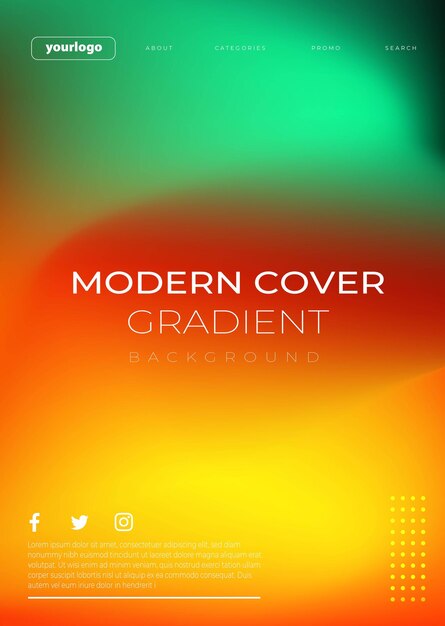 Vector Gradient Covers Dynamic Background Templates with Modern Abstract Design