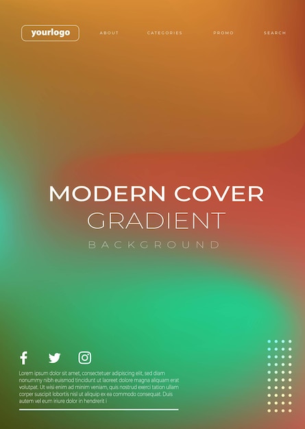 Vector Gradient Covers Dynamic Background Templates with Modern Abstract Design