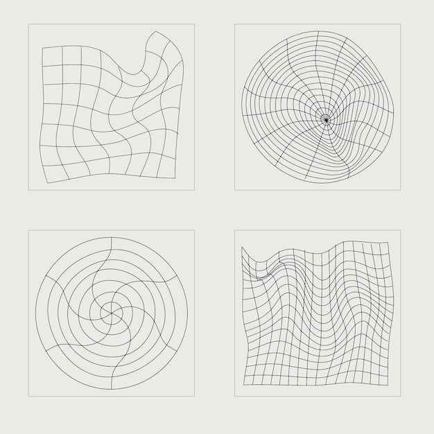 vector graphic assets set extraordinary graphic assets objects in y2k style