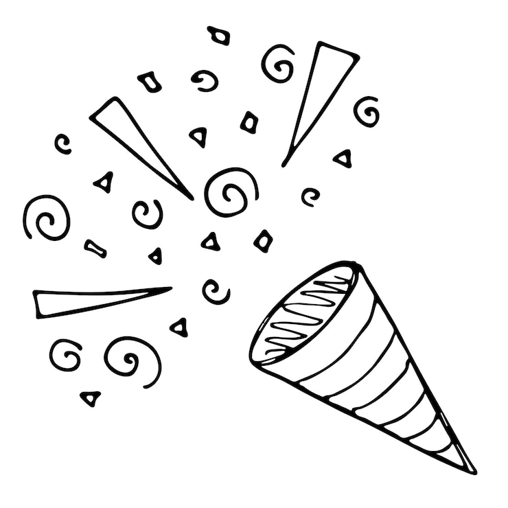 Vektor vector hand drawn firework illustration cute holiday clipart