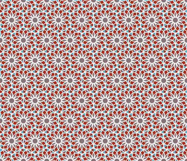Vector Hexagonal Geometric Seamless Pattern