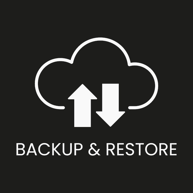 vector icon backup and restore cloud web app