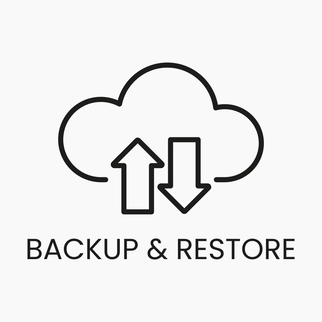 vector icon backup and restore clound