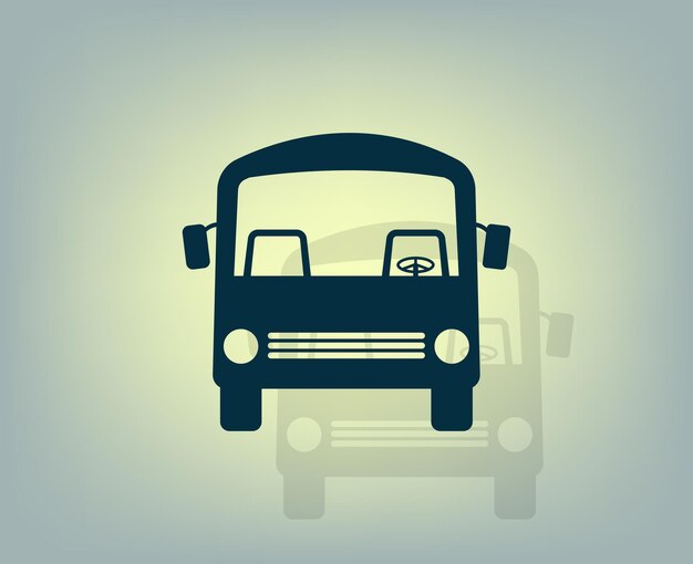 Vector icon with shadow on gray background with gradient