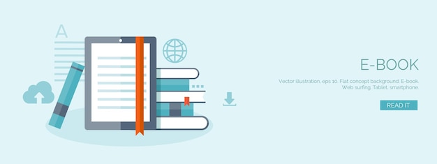 Vector illustration flat backgrounds set distance education learning online courses web school