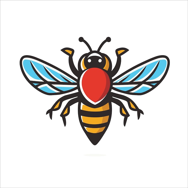 vector illustration of a bee for logo purposes