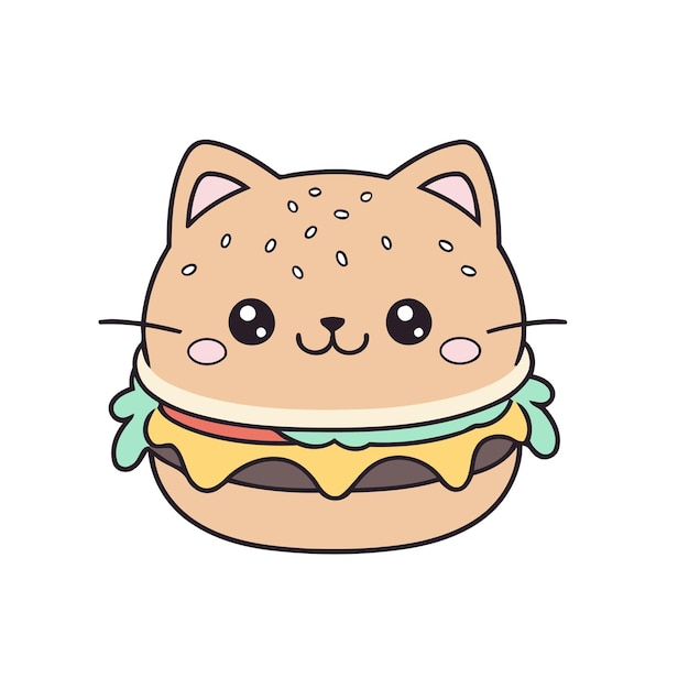 Vector illustration of a cute Cat for toddlers story books