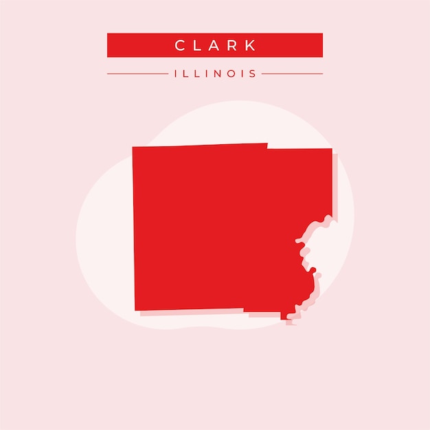 Vector illustration vector of Clark map Illinois