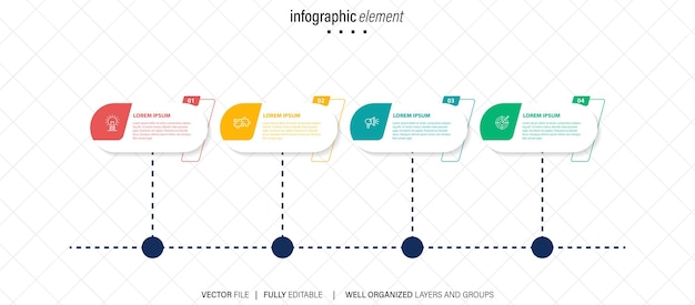 Vector infographic business banner template design
