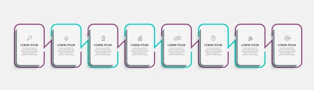 Vector Infographic design business template with icons and 8 eight options or steps